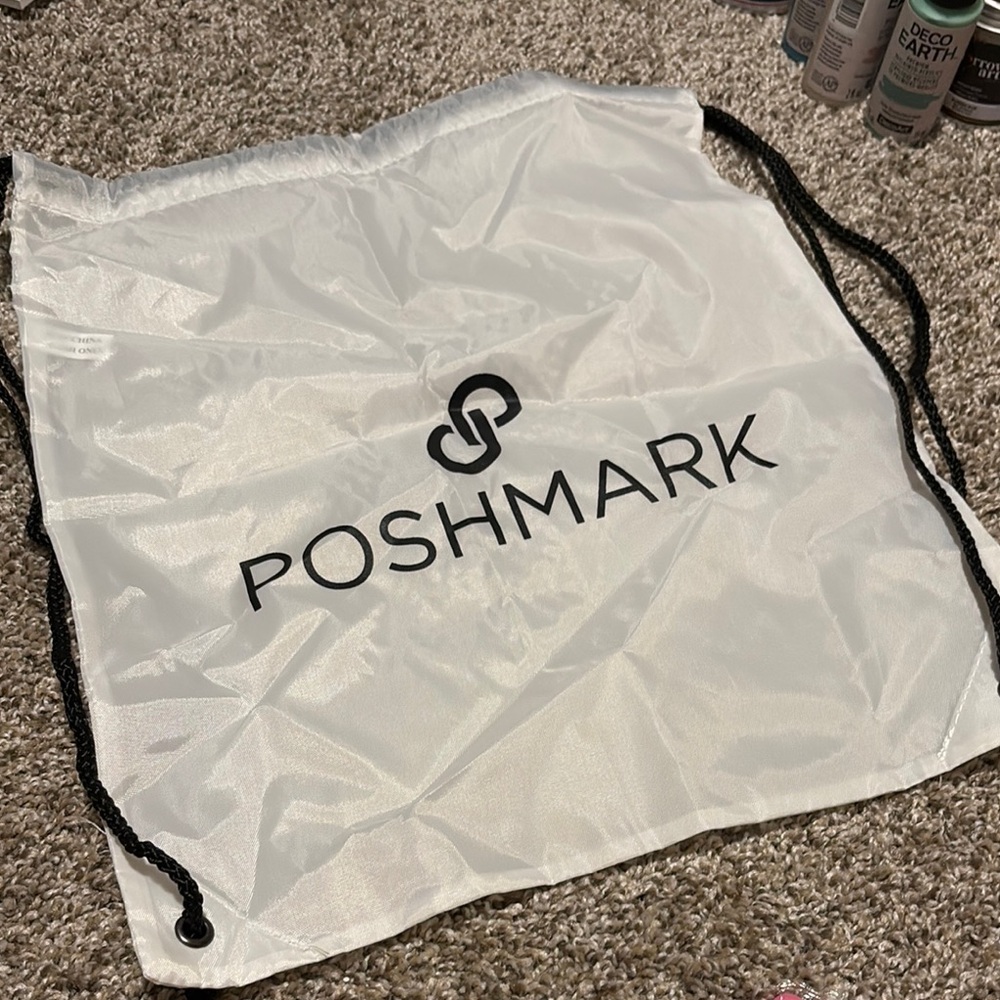 Poshmark White Drawstring Bag - Picture 2 of 5